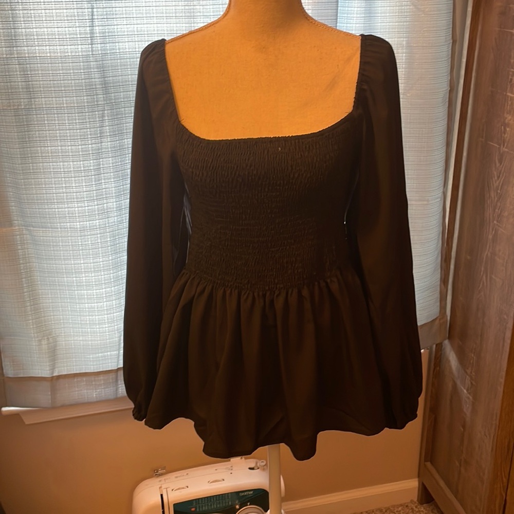 Black blouse womens shirt top